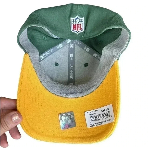 NFL Green Bay Packers New Era 39THIRTY Flex Fit Cap Hat Small/Medium - Picture 2 of 3